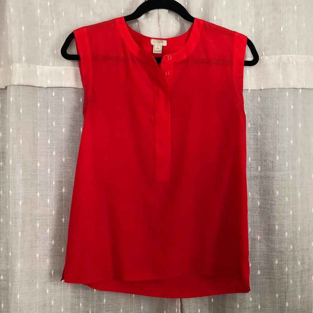 JCrew Women’s Button-Down Sleeveless Blouse